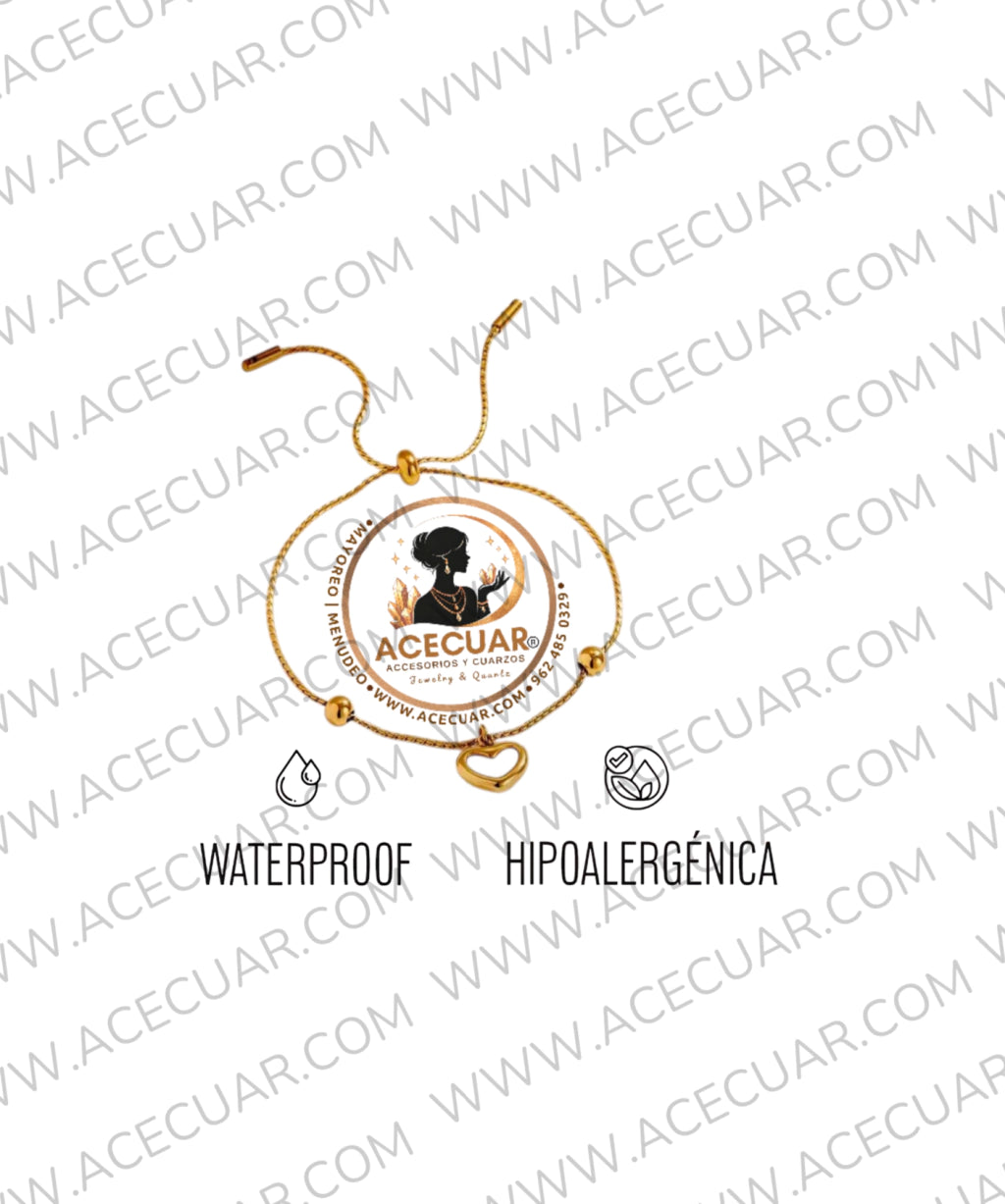 Corazon blanco pulsera