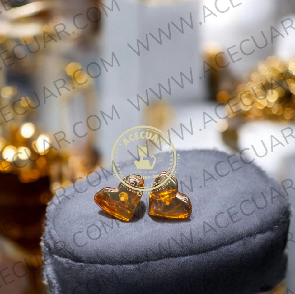 Ambar mediana aretes