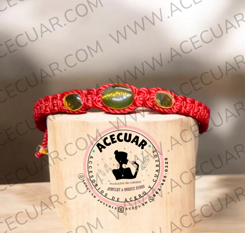 Pulsera de ambar hilo