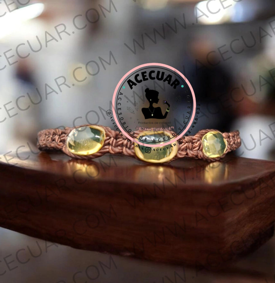 Pulsera de ambar hilo
