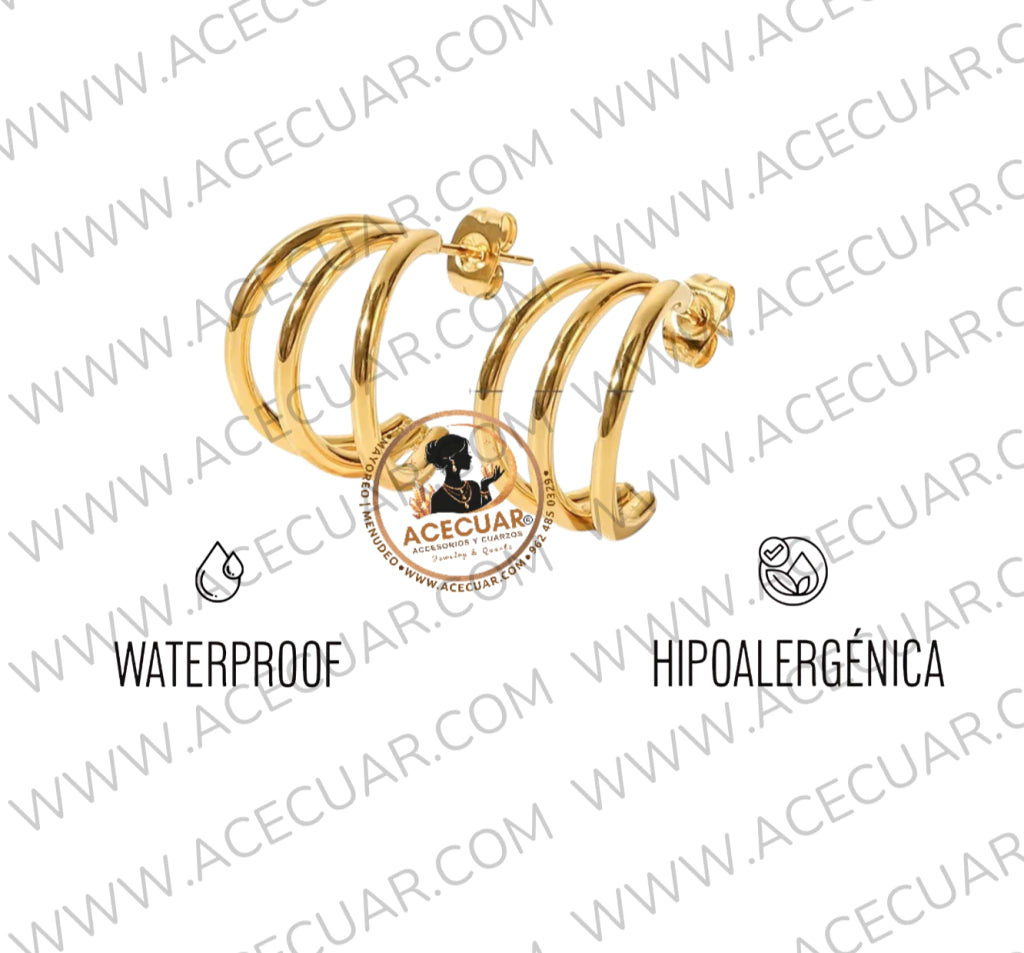 Arracadas triple