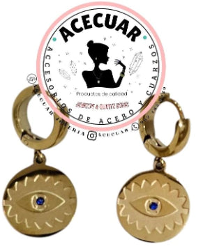 Arete dorado completo ojo