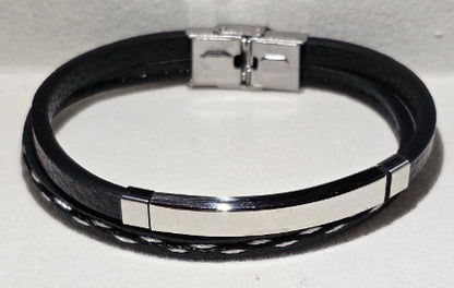 Pulsera plata doble