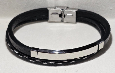 Pulsera plata doble