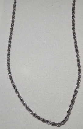 Trenza plateada 55cm unisex